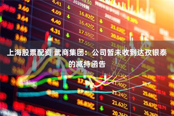 上海股票配资 武商集团：公司暂未收到达孜银泰的减持函告